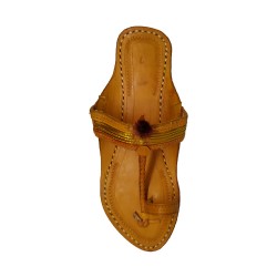 Buy tan colored traditional style ladies footwear.