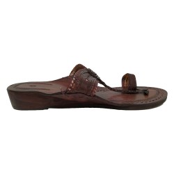 Buy Brown Colored Ladies kolhapuri chappal with heels